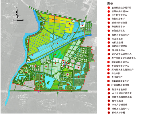 合肥仙临现代农业科技园计划平面图